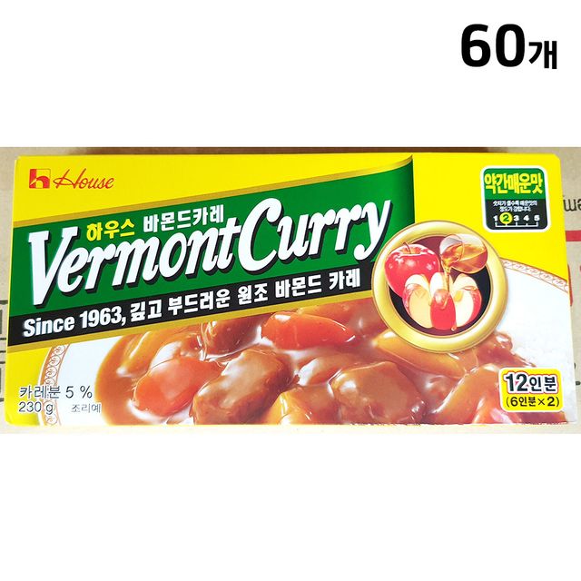 바몬드카레(고형 중간맛 하우스 230g) X60