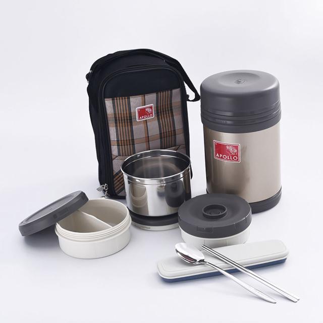 아폴로 국산 보온 도시락 1600ml 대용량 수능 도시락