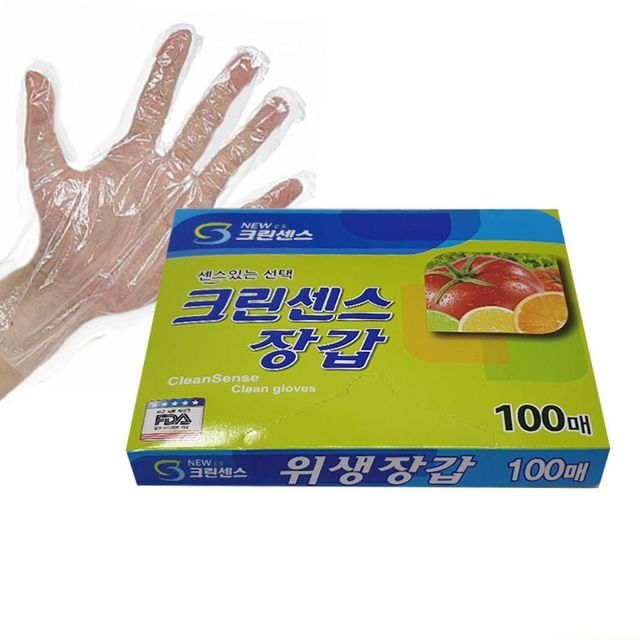 주방 투명 위생장갑 비닐장갑 김장 일회용