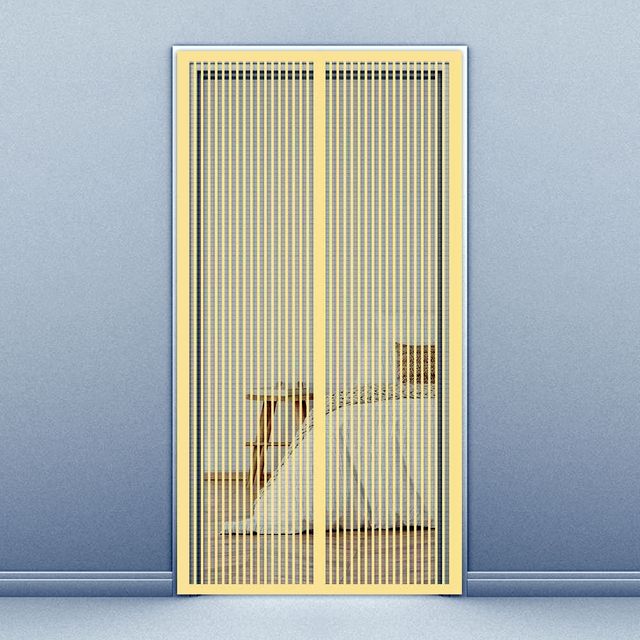 방충네트 자석 문 모기장 90x210cm 현관용 - 손free 출입과 완벽 차단