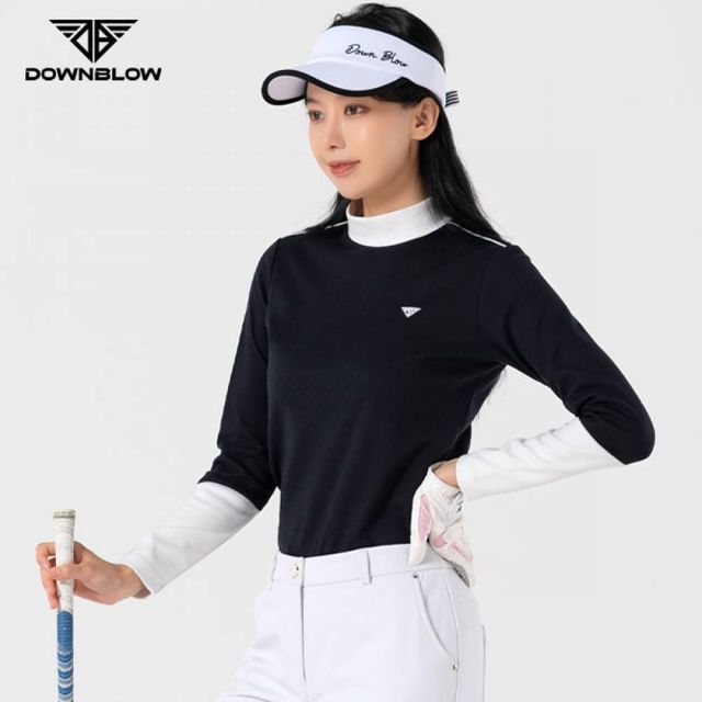 TBZ JJM-SS177 여성 골프웨어 블랙 반폴라티셔츠