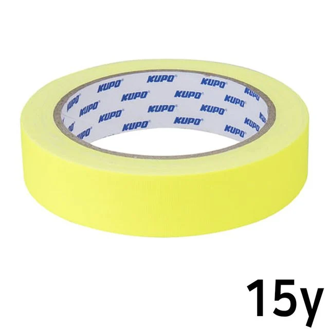 KUPO Cloth 마스킹테이프 테이프 영화 연극 (옐로우) (24mmx15yard) 바닥라인 (CSS-2415Y) 형광 소품