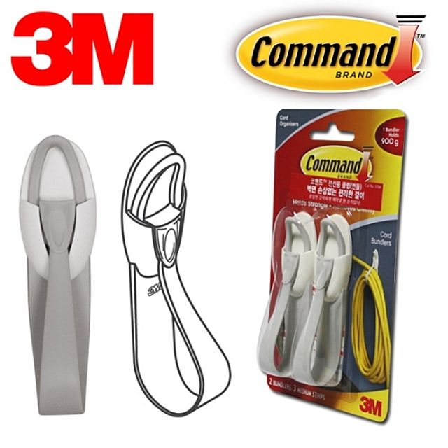3M 전선걸이 홀더 클립 대형 2P 전선 정리 고정