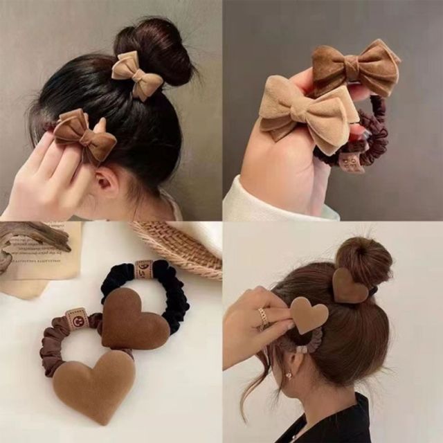 곱창끈 쉬폰끈 헤어악세서리 머리끈 세트