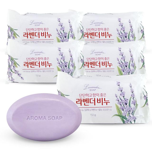 동서씨앤지 향이 좋은 라벤더 세수 비누 150g 5개