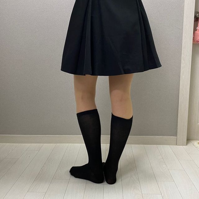무릎양말 무지 데일리 사계절 블랙 니삭스