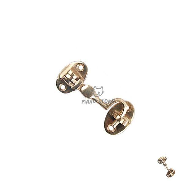 현관문이중잠금장치 잠금고리 황동아오리정 골드색상 72mm