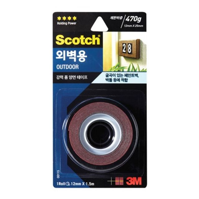 3M 스카치 강력 폼양면테이프 외벽용 OD115 12mmx1.5m
