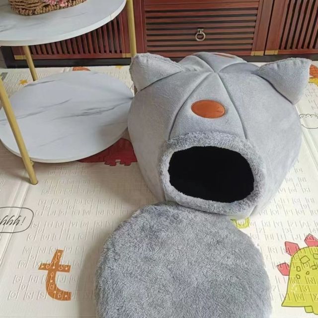 귀 모양 반밀폐 구조 귀 고양이 집 겨울용 고양이집