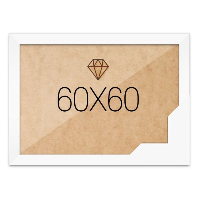 보석십자수액자 60x60 고급형 우드 화이트