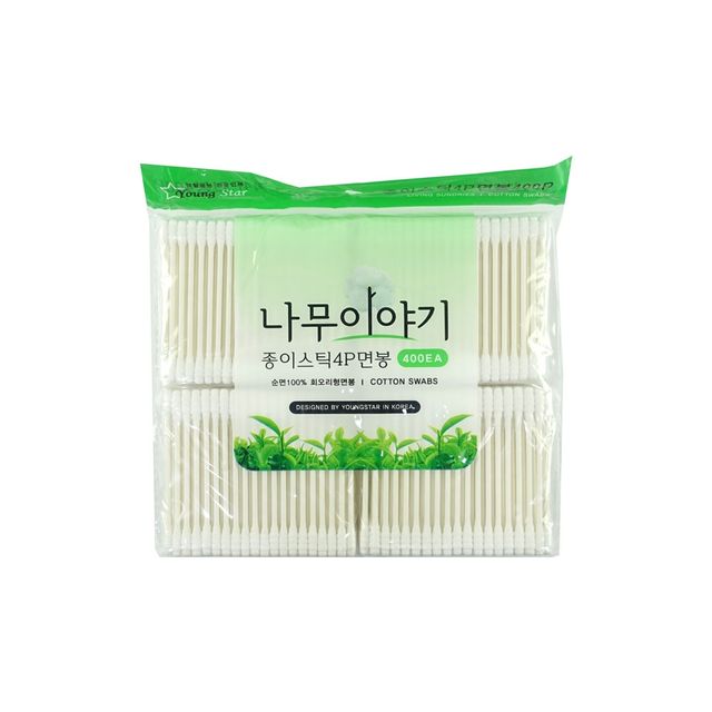 영스타 회오리형 종이스틱 면봉 4P 400개