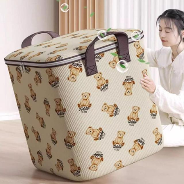 대용량 부직포 곰돌이 옷 이불 정리함 정리