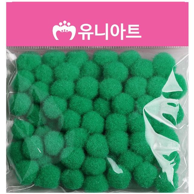 수예용품 뿅뿅이 15mm 초록 퐁퐁이 교실꾸미기