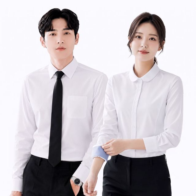 국내생산 구김없는 긴팔 셔츠 정장 와이셔츠 블라우스 남자 여자 교복몰