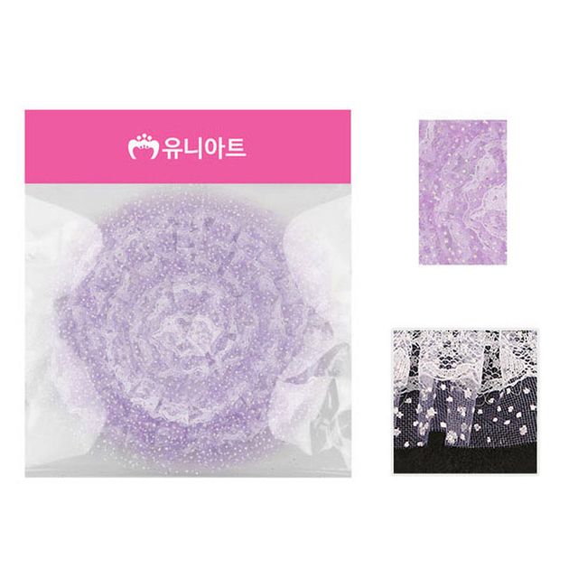 유니아트 반짝이 레이스 보라 공예 공작 꾸미기재료