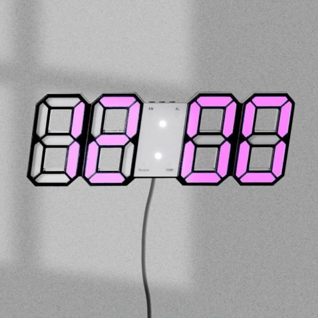 스마트 LED 벽걸이시계 리모컨 디지털 디자인벽시계