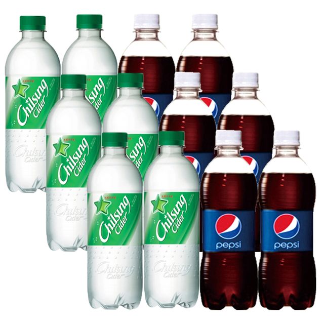 칠성사이다 업소용 500ml 6입+펩시콜라 업소용 500ml 6입