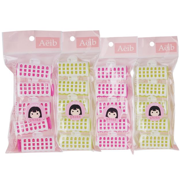 엣지 집게 헤어롤 5p (색상랜덤)
