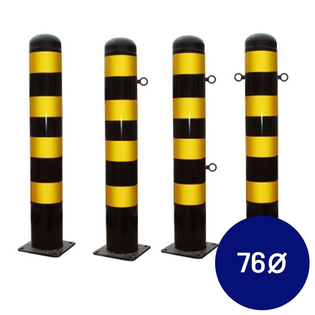 철제 일자형 볼라드 앙카식 76파이xH1000x1.4T