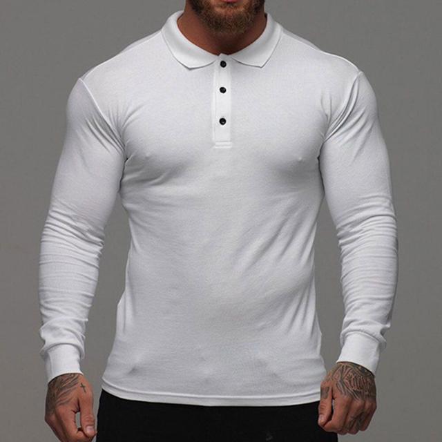 2컬러 남자 데일리 머슬핏 카라 패션 긴팔 티셔츠