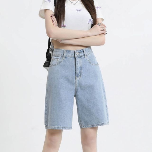 여성 2컬러 썸머 데일리 데님반바지 청반바지