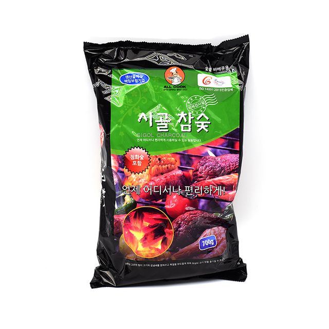 바베큐용 시골 참숯 700g (점화숯 포함)
