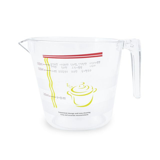 라면물계량컵 500ml 플라스틱계량컵 눈금계량컵