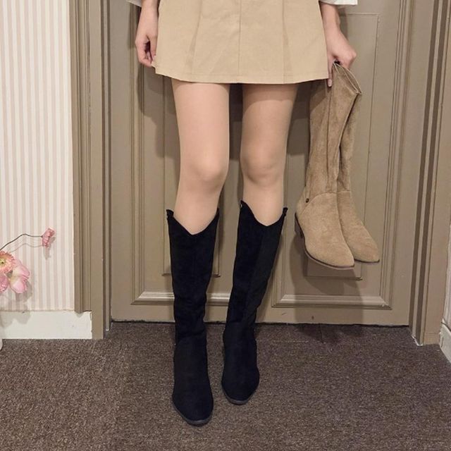 봄부츠 로우힐 첼시부츠 첼시 가을 롱부츠 부츠힐 힐