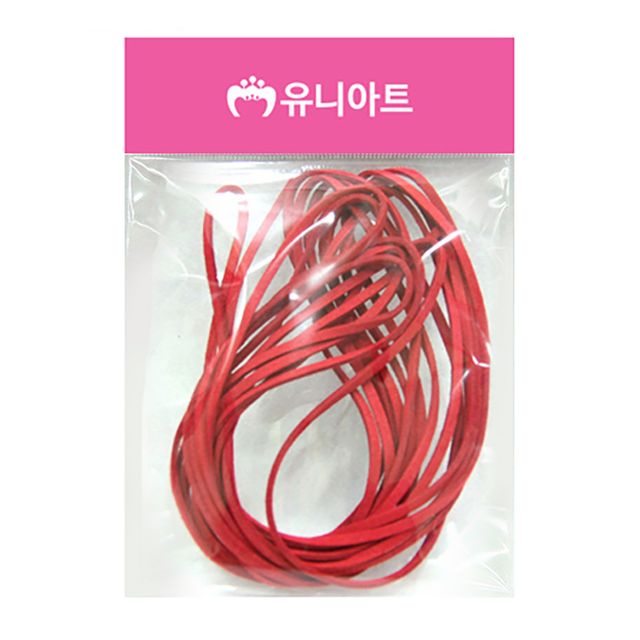 가죽공예끈 5m 빨강 미술만들기재료 팔찌부자재