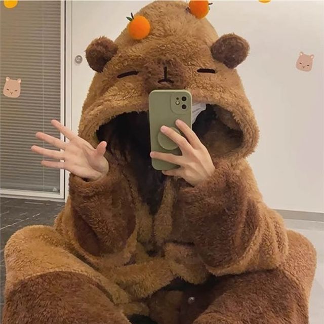 WL 수면 주머니 파자마 포근하고 귀여운 후드달린 따듯한 느낌 귀엽고 사랑스러운 연출 편안함