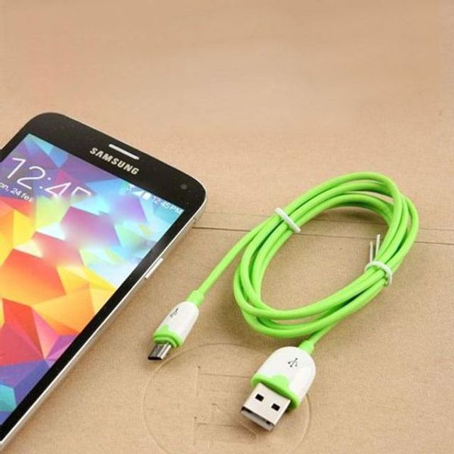 핸드폰 케이블 마이크로 5핀 USB 케이블 1M 그린