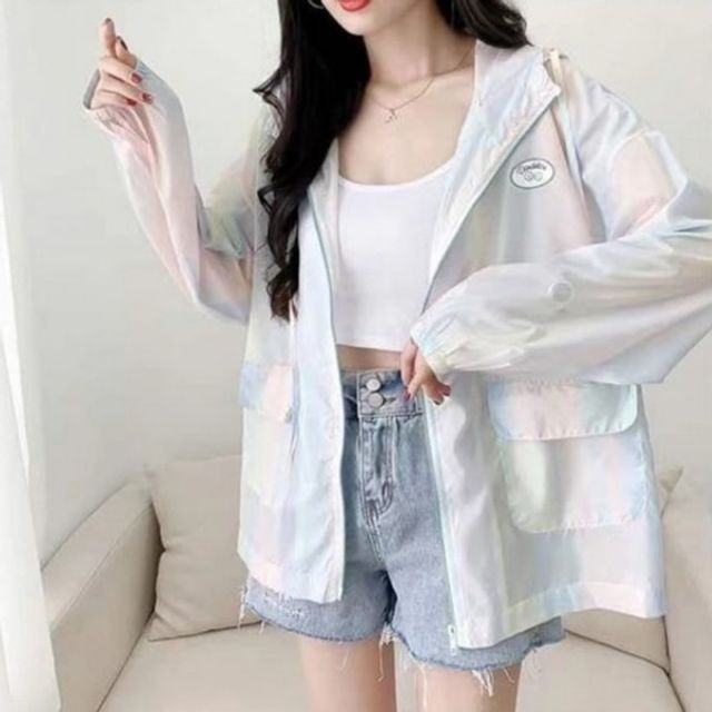 여름 그라데이션 바람막이 아노락 파스텔 색감
