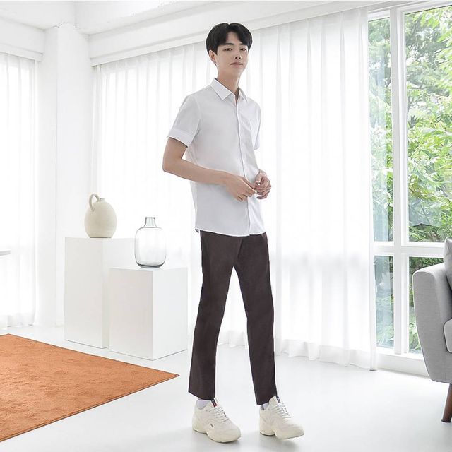 TBZ 교복몰 (허리조절)하복 브라운 교복바지(남자) 교복