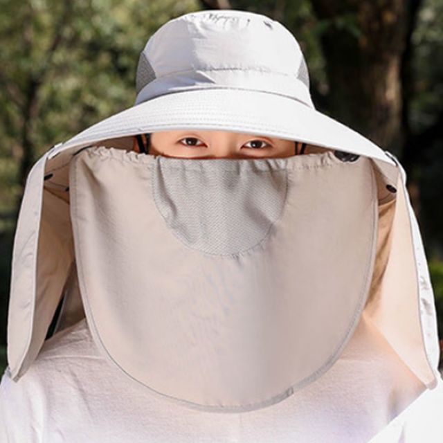 썬캡 자외선차단 베이지 낚시벙거지 등산용모자 자외선차단모자 아웃도어벙거지 남자벙거지모자