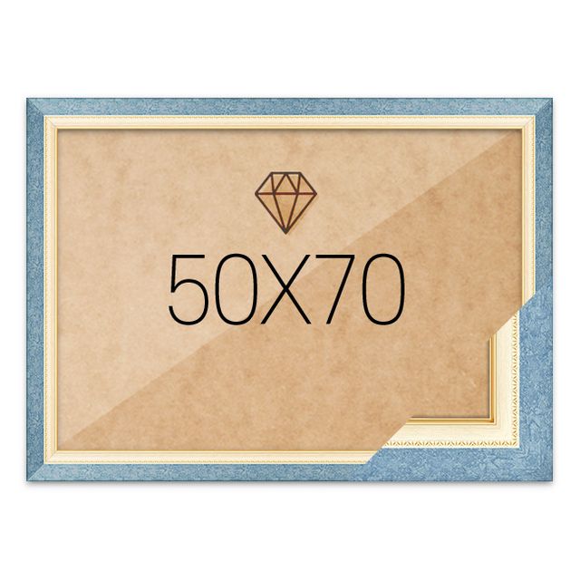 보석십자수액자 50x70 고급형 수지 블루