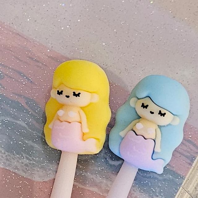 인어공주 머메이드 흔들 피규어 볼펜 에리얼 장식품 대형 인형 캐릭터볼펜