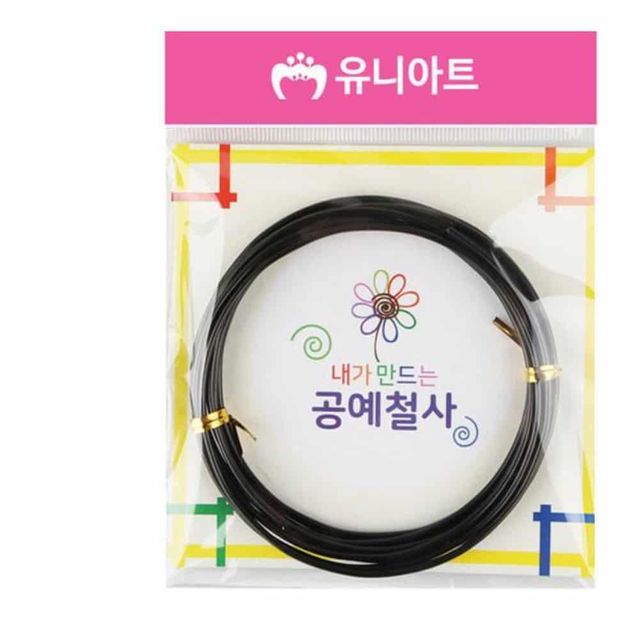 DIY 공예철사 (2.0mm) (검정) 색깔철사 얇은철사 철사공예작품