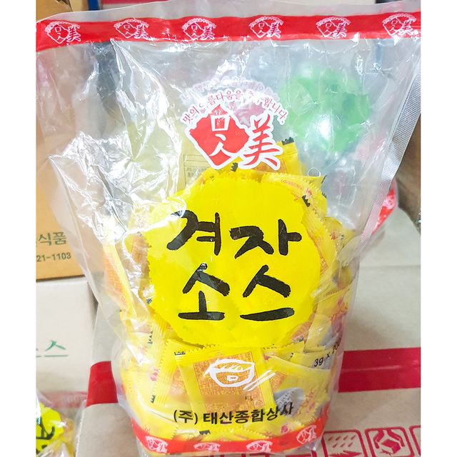 태산 겨자소스 3gx200입 600g 겨자 강겨자 액상소스