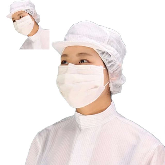 크린룸 제전 방진모자 여성 일회용 작업모