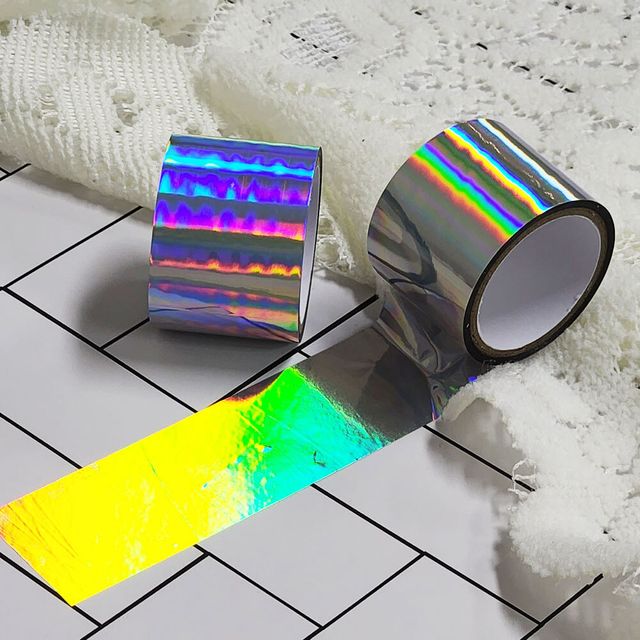 레이저 실버 테이프 30mm 평면 홀로그램테이프 반짝이