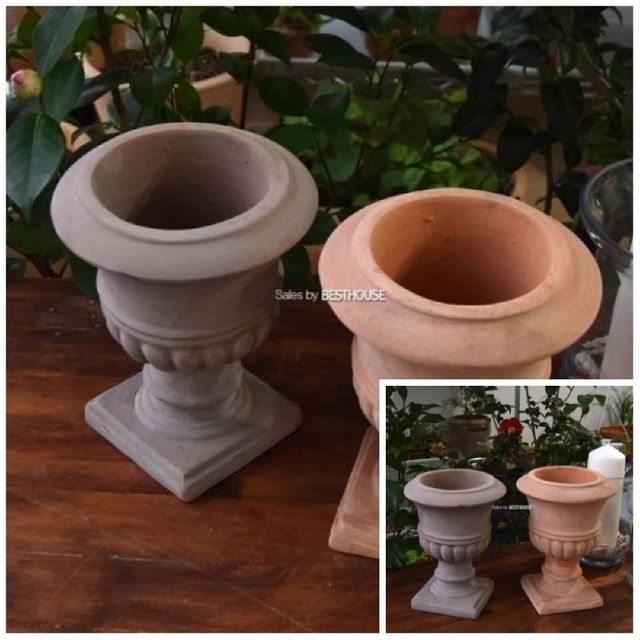 이태리풍 토분 17x23cm 미니 아테네 초코 미니도자기화병 거실화병 미니화병 인테리어화병