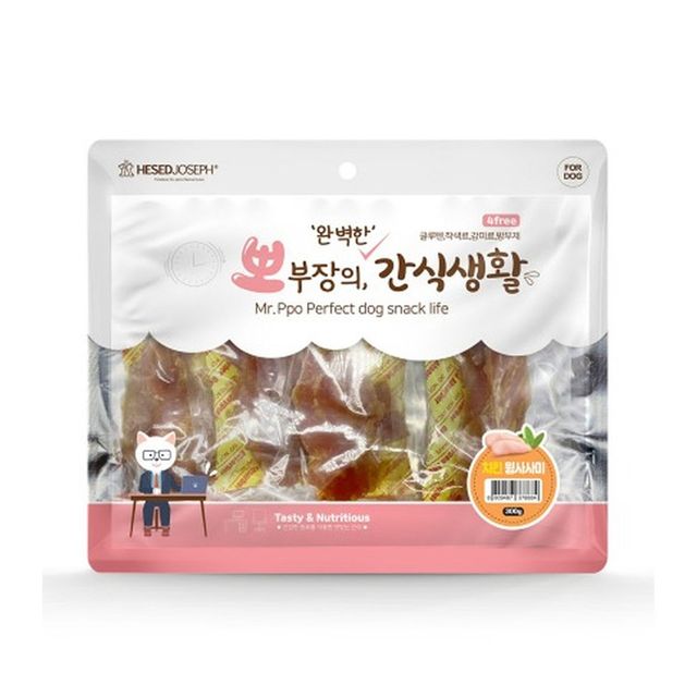 뽀부장의 간식생활 치킨 윙사사미 300g 1P 강아지 간식