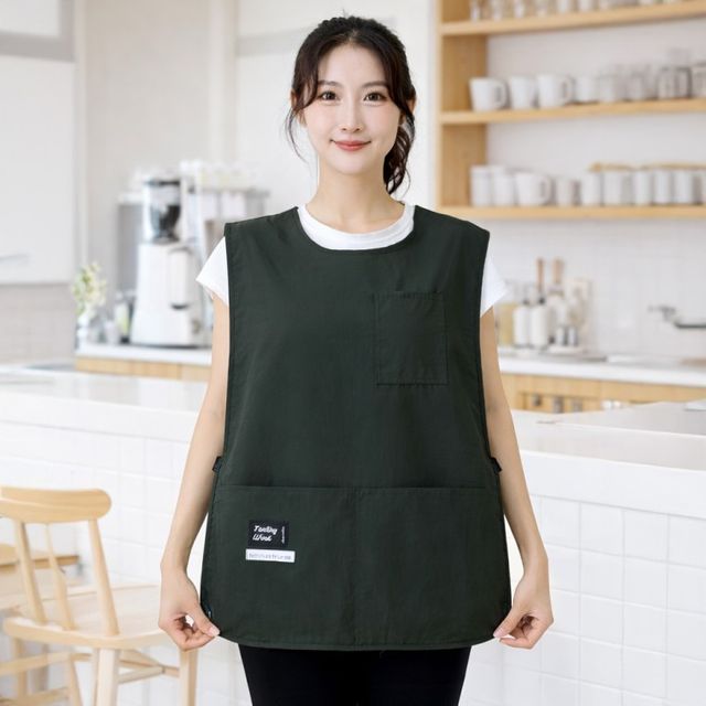 작업용 조끼 앞치마 유니폼 가벼운 무지 꽃집 카페 4색상