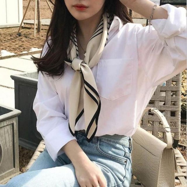 스트라이프 무늬 스카프 액세서리 목도리 헤어밴드