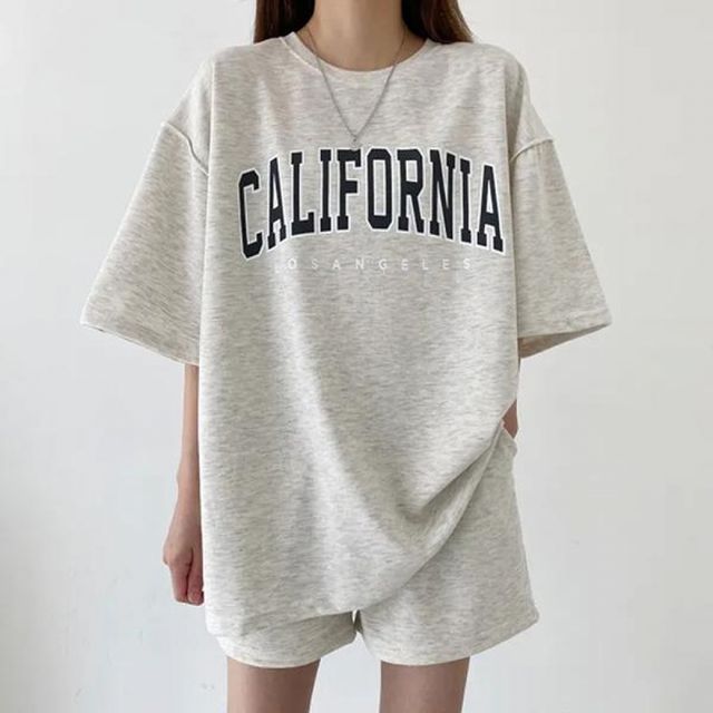 2컬러 시원한 셋업 여름 상하의세트 프린팅티셔츠 여