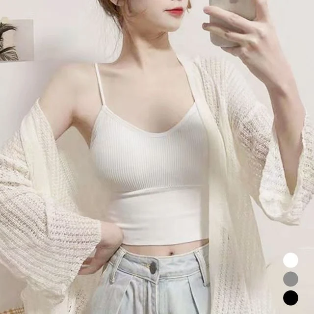 탈부착 캡내장 부드러운 이너웨어 여성 튜브탑 나시티