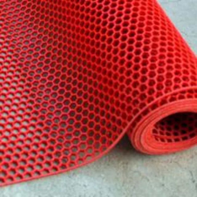 PVC 육각 롤 매트 12M 레드 발매트 외부매트