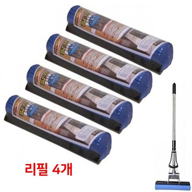 유리창닦개 청소기리필 세척도구 브러시헤드 스펀지 4개