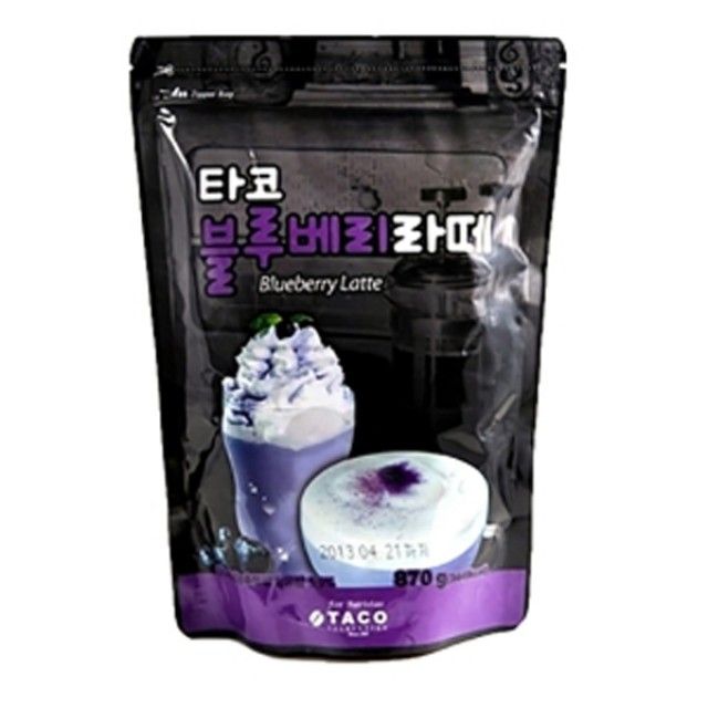 타코 블루베리라떼 870g 리필용 분말 라떼용 가루