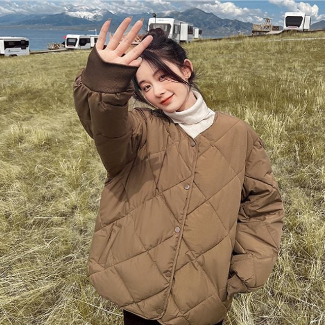 OSM-1006448 3컬러 여성 베이직 누빔 자켓